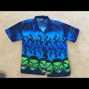 Marvel Hulk Medium Button Up Men's Shirt.